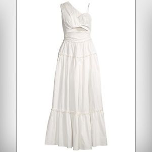 Elliatt Aroha Pearl-Trim Cotton Maxi Dress